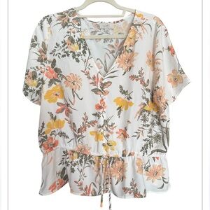 Loft Outlet NWOT Floral Short Sleeve Top